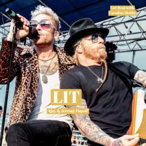 Caroline Hobby Instagram - Tomorrow’s gonna be LIT on @getrealcarolinehobby w brothers AJay and Jeremy Popoff from @litbandofficial. They are the definition of rock and roll. Their journey is wild. Something out of a movie. From being eaten by a giant Pam Anderson, Playing Woodstock, Having one of the biggest songs of our generation “My Own Worst Enemy,” their life is fascinating. Their perspective on life is inspiring. Tune in tomorrow wherever you listen to podcasts and type ‘get real.’