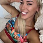 Caroline Buchanan Instagram - 🦥 Sloth mode @knobby • slothing with my dog “ MO” are my favorite mo-ments Xx #knobbynation #knobbyunderwear