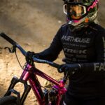 Caroline Buchanan Instagram - @cbuchanan68’s “Pink Zebra” Ticket S flying high and rolling fast at @crankworx Rotura This bike was a winning fan-inspired design from Caroline’s Colour-Line Buchanan coloring book and it’s an eye-catcher on the mountain 👀 📸 @maddogboris #trekbikes #trekticket #crankworxrotura #slopestyle