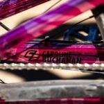 Caroline Buchanan Instagram - @cbuchanan68’s “Pink Zebra” Ticket S flying high and rolling fast at @crankworx Rotura This bike was a winning fan-inspired design from Caroline’s Colour-Line Buchanan coloring book and it’s an eye-catcher on the mountain 👀 📸 @maddogboris #trekbikes #trekticket #crankworxrotura #slopestyle