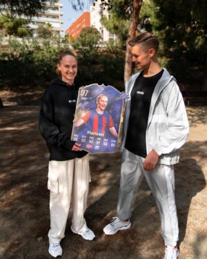Caroline Graham Hansen Instagram - An honor to receive the TOTY card from @easportsfc with such a high score! 

#eafc24 #toty #football