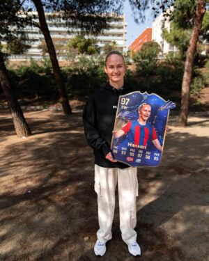 Caroline Graham Hansen Instagram - An honor to receive the TOTY card from @easportsfc with such a high score! 

#eafc24 #toty #football