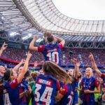 Caroline Graham Hansen Instagram - What a day! Thank you for the amazing support. We couldn’t do it without you! Somos campeonas de Europa #soyculé