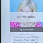 Caroline Rhea Instagram - I was so excited the shows SOLD OUT tonight until I saw this. #OUTOFSTOCK #comedyclub #funny #escondido What a great club @grandcomedyclub Thank you Adam for having us.