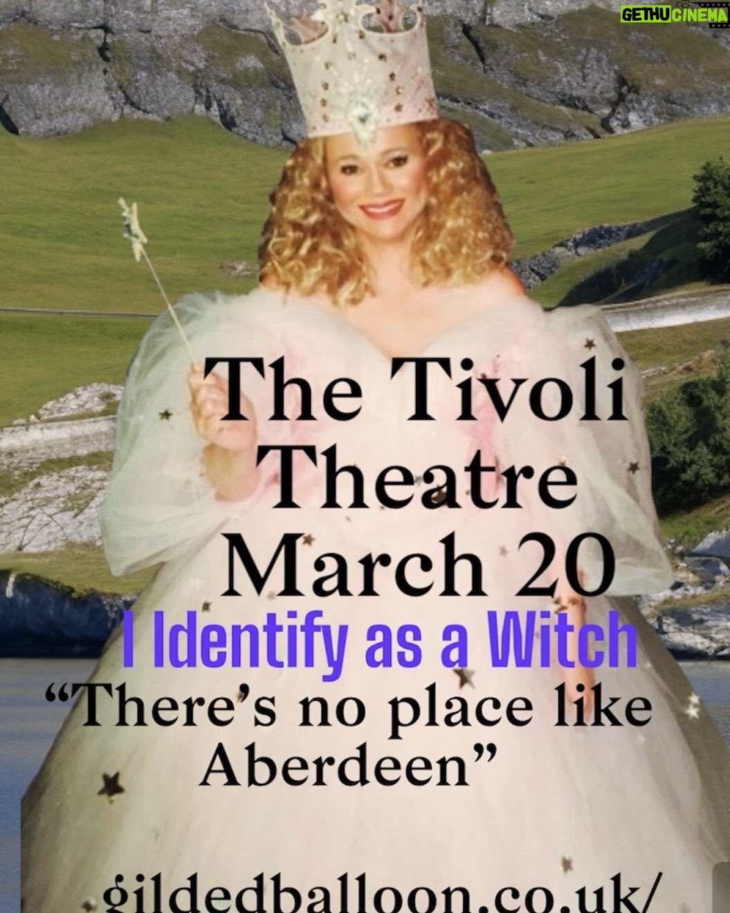 Caroline Rhea Instagram - Dear Aberdeen, You are the only show that has not sold out yet. I have travelled across the Universe. I have driven across Scotland(which is only slightly smaller than the Universe) I have made an incredibly cluttered and hard to read poster. What more can I do? When you arrive please bring gifts of remorse. Tablet, scones and @samheughan phone number are all acceptable Haggis is not. #Best Witches, Aunt Hilda and Caroline #Scotland #comedy #Aberdeen #iidentifyasawitch