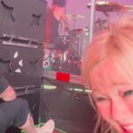 Caroline Rhea Instagram - This may be the coolest thing that’s ever happened to me thanks to my beautiful,funny generous friend @brittanyfurlan She let us sit with her behind her husband @tommylee and watch a true Rock legend do his thing. @motleycrue was amazing. Their such giant stars you almost forget what incredible musicians they are. That’s it, Ava’s going back to drum lessons. Thank you Brittany and Tommy! #australia #heavymetal #motleycrue I knew my big hair would serve a purpose.