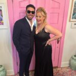 Caroline Rhea Instagram - #prom Thank you @lagencefashion for the beautiful dress. @racetoerasems was such a beautiful event. Thank you #nancydavis for being such an inspiring, funny woman. I haven’t worn sleeveless since I was 6 but @jamiethelawyer looks like he’s filming @missionimpossible from doing push ups so I started and I strongly recommend if you enjoy exercising while swearing. Also everyone should listen to this extraordinary singer @albertourso_official