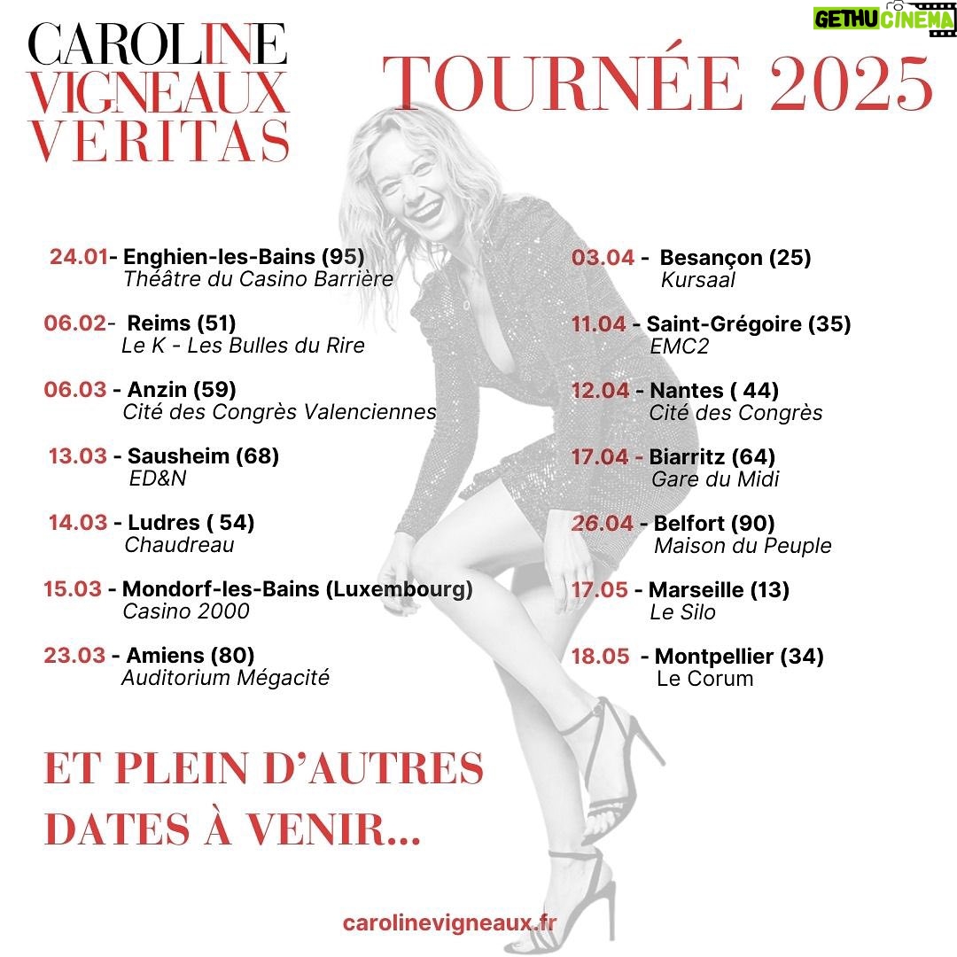 Caroline Vigneaux Instagram - ⭐️UPDATE DATES TOURNÉE ⭐️ Comme promis les ami.e.s , de nouvelles dates se sont ajoutées pour ma tournée In Vigneaux Veritas ! 😍 Restez connecté.es ! 😉 #tournée #invigneauxveritas #carolinevigneaux #spectacle #spectaclevivant #humour #standup