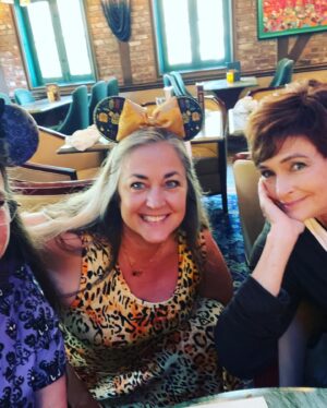 Carolyn Hennesy Instagram - Three dear friends, two sisters, and one vat of Bearnaise Sauce. Good times at Club 33 at Disneyland. It truly is one of my very favorite happy places.  The hat courtesy of @diamonddollsco #club33 #disneyland #besties #livingmybestlife @shari.l66 @khritzy