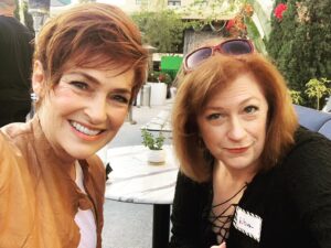 Carolyn Hennesy Instagram - With the delightful @pseudonym35 at @kimpton @lapeerhotel #hollywoodrealness #geminisrule #fancy #party Happy birthday @bactalent