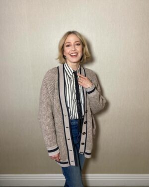 Carrie Coon Instagram - Make-up @adambreuchaud 
Hair @kyleeheathhair 
Special thanks to @brunellocucinelli_brand 
@nililotan 
@tibi 
@hirotakajewelry