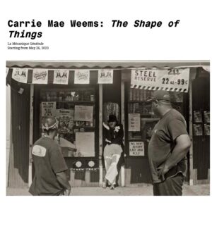 Carrie Mae Weems Instagram - It's going to be a busy second half of the year. 
Luma Arles, The Shape of Things, opening May 26th. Barbican Center, Reflections for Now, opening June 22nd. 
Hasselblad Award Ceremony and Exhibition, October 13th. 
Brown University, Varying Shades of Brown, open November through December. 
Kunstmuseum Basel, The Evidence of Things Not Seen, opening November 4th.