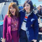 Carrie Brownstein Instagram – Had a blast directing the incredible cast and working with the amazing crew of #minx. Here I am as 1) proud ski-sweater-meets-pin-striped trousers-wearing homely friend of @opheliabits 2) getting dropped off on my first day of school with my cool, hot moms @lennonparham and @jessmarlo, and 3) cosplaying as a cast member the moment I’m off set. @ozzymo @idaravictor @mrjakejohnson @ellenrapoport @salted_lightly @hbomax @asblockhead