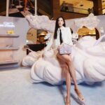 Carrie Wong Instagram - Cloud nine feels just fine ☁️ @rogervivier Candy Clouds pop up serving puffy perfection dream for you till 14th April 2024 @ Ngee Ann City Atrium Level 1 💜 @rogervivier #RogerVivier #RogerVivierSS24 #GherardoFelloni