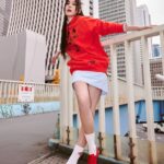 Carrie Wong Instagram - Back to Tokyo best days. 🍁 The OnitsukaTiger 75th Anniversary collaboration with Astroboy finally drops in Singapore today. You can find these cuties at their flagship store and online, get very ready for CNY 😜❤️ @onitsukatigerofficial @onitsukatigersg #OnitsukatigerSG #OnitsukaTiger75th