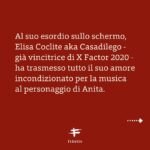 Casadilego Instagram - «MY SOUL SUMMER» di Fabio Mollo è in concorso per i @premidavid di Donatello 2023 per la Migliore Colonna Sonora Originale e per la Migliore Canzone Originale con «Oceano di cose perse». Al suo esordio sullo schermo, Elisa Coclite aka @casadilego ha trasmesso tutto il suo amore incondizionato per la musica al personaggio di Anita, vincendo il Premio Starlight International Cinema Award come Rivelazione Femminile e il Premio Movie to Music per il migliore debutto al cinema di una musicista. . . . «MY SOUL SUMMER» è interpretato da Casadilego, Tommaso Ragno, Luka Zunic, Agnese Claisse, Anna Ferzetti e Lunetta Savino; è stato prodotto da Bartleby Film, Fidelio e Rai Cinema. #foryourconsideration #premidavid