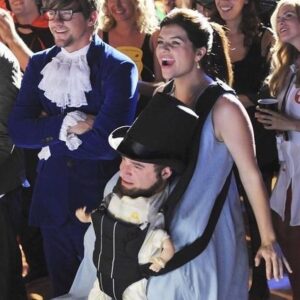 Casey Wilson Instagram - Happy Endings Fans! Bidding is open for a zoom with creator David Caspe, producer Jonathan Groff, @adam.pally and I as we chat about this infamous “Spooky Endings” episode. It would be suh cyut if you bid to support the WGA strike with proceeds benefiting the Entertainment Community Fund 🩵 https://wgaragesale.ggo.bid/bidding/package/14224911