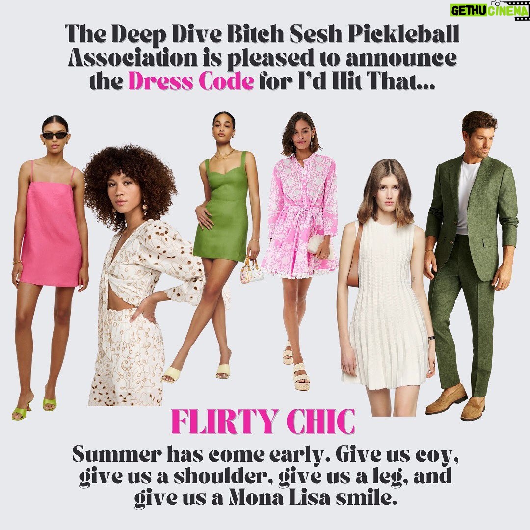 Casey Wilson Instagram - Join the ballers at The Deep Dive Bitch Sesh Mother’s Day Weekend Pickleball Tournament ! Link in bio for tickets
