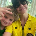 Casey Wilson Instagram - My three hearts. I’m also avail to ref any 8 and under soccer games, assuming you just need a sideline ref who for career self preservation needs would prefer to be in the shade. But one who is very happy to yell at any toxic dads disputing a call. Also ignore the 3 Men and a Baby esque Fed Ex man ghost in the 5th shot. Happy Mothers Day to all!