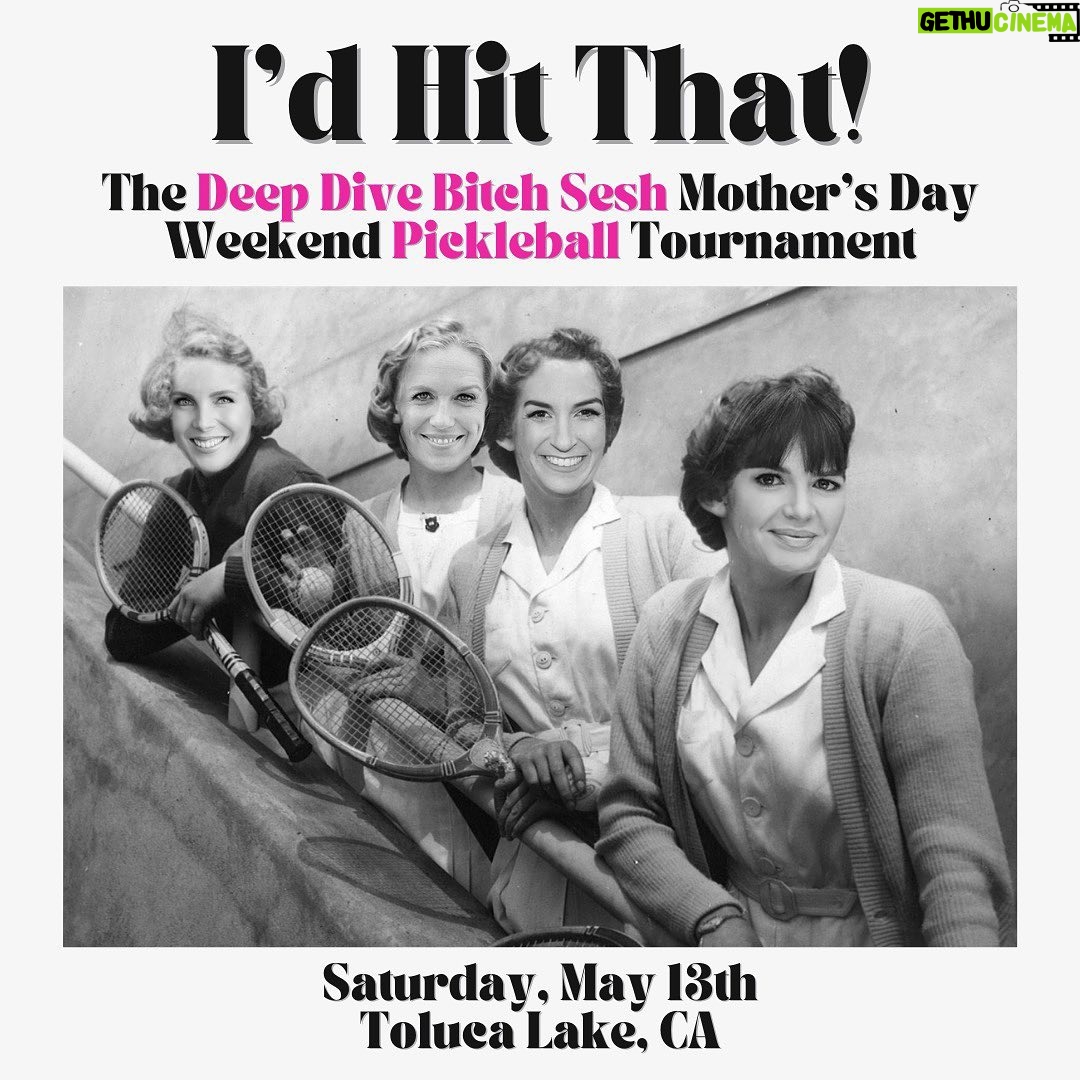 Casey Wilson Instagram - Join the ballers at The Deep Dive Bitch Sesh Mother’s Day Weekend Pickleball Tournament ! Link in bio for tickets