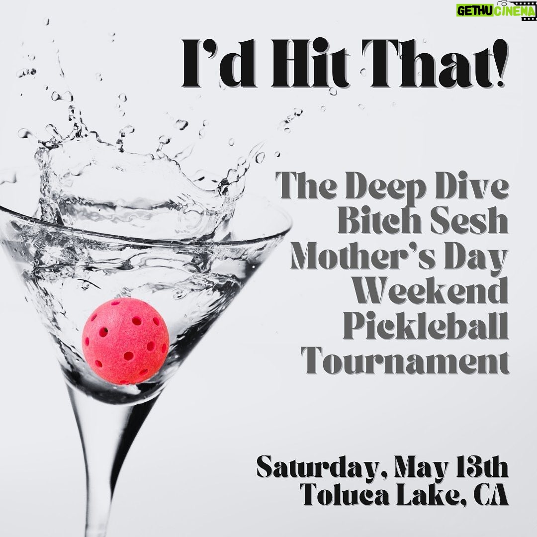 Casey Wilson Instagram - Join the ballers at The Deep Dive Bitch Sesh Mother’s Day Weekend Pickleball Tournament ! Link in bio for tickets