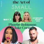 Casey Wilson Instagram - Celebrate the release of @caseyrosewilson & @stclairjessica’s #TheArtOfSmallTalk, and take your small talk game to the next level Tuesday, 5/7, @symphonyspace with Casey, Jess, @dopequeenpheebs and @jakewcornell. You are guaranteed to learn a lot (and laugh out loud while you do it!) Get your tix now at the link in our bio🎟