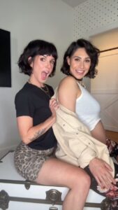 Cassie Steele Instagram - 20 years later and you can’t even tell the difference… RIGHT?! 😂 After we made the video, we were like damn, we don’t look half bad for 20 years older! …then my 4-year-old daughter proceeded to ask me, “which one are you, mummy?” 🤣🤣🤣 Perhaps I do look just a little different than my 14 year old self after all. #degrassiforever