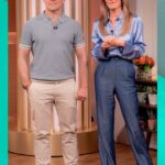 Cat Deeley Instagram - Did someone say cold beans? 🤢 We couldn’t resist recreating this viral sound featuring our very own @gylesbrandreth and Joanna Lumley! 🤣 #ThisMorning