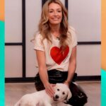 Cat Deeley Instagram - And they call it puppy love! 🐶🤍 Swipe left to pet our adorable Buddy, who’s currently being trained by @dogsforautism.🐾