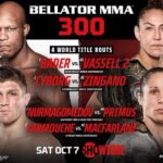 Cat Zingano Instagram - Bellator 300 Featherweight World Title 10/7/2023 San Diego CA 📍 Let’s gooooo! 🏆 ☝🏼 🏅 🤩