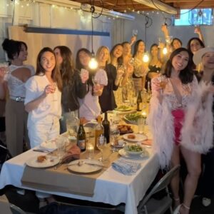 Catherine Haena Kim Instagram - They say you don’t find a happy life. You make it. Laughing around the table with the people I love. Yeah that feels like a happy life. ❤️ Dear Universe, this or something better 🎂 #birthdaybehavior 

I asked for low key and my bff @patricia.demicco gave me just that in the most Tricia fashion, spectacular 💃🏻💃🏻 I’m the luckiest girl 🥹