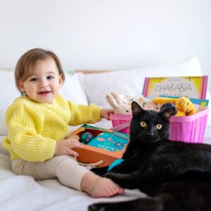 Catherine Francoeur Instagram - Son premier petit panier de Pâques 🐇🥚🤍

Oh et... Surprise ! On vous explique la deuxième photo sur notre chaîne de vlogs 🤭

📸: @technofou