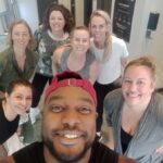 Catherine Sutherland Instagram - Team Dragoon 💪🏻 #bftchallenge Week 2 and we are going strong! Love having these ladies (missing Carol and Lauren in this pic) to keep me accountable and our awesome coach CJ! Creating heartier habits and breaking through addictions! Let’s go!