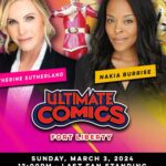 Catherine Sutherland Instagram - North Carolina is Up Next! @nakiaburrise and I will be at three different locations in North Carolina with @ultimatecomicsofficial March 1-3 #powerrangersplayback #superchatpodcast #superchat #spreadjoy #powerrangers #superchatwithcatandnakia #mmpr #zeo #turbo #pinkranger #catherinesutherlandiaburrise #girlpower #liftupothers #laugh #love #instagood #joyrevolution #friendship #catandnakia #encourage #empower #inspire #pinkranger #yellowranger #nakiaandcat #youtubechannel