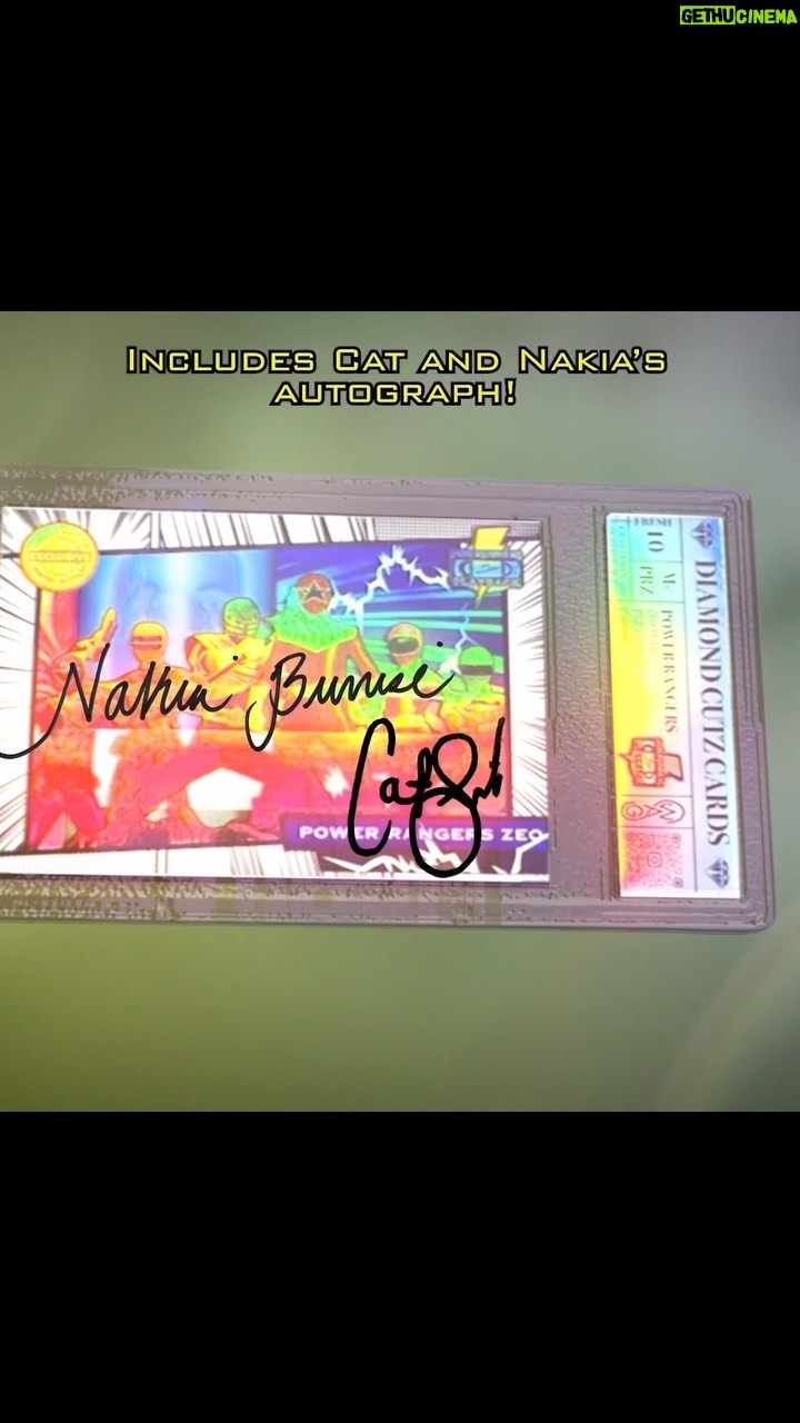 Catherine Sutherland Instagram - Have you seen our amazing limited edition custom trading cards? Comes in two styles. ⭐️We have a sale happening now. For only $100 you can get one of thieve limited edition cards that includes @nakiaburrise and @catherine_sutherland signatures For FREE! This is a great deal for a limited time only! ➡️To purchase go to our website www.powerrangersplayback.com #powerrangersplayback #superchatpodcast #superchat #spreadjoy #powerrangers #superchatwithcatandnakia #mmpr #zeo #turbo #pinkranger #catherinesutherlandiaburrise #girlpower #liftupothers #laugh #love #instagood #joyrevolution #friendship #catandnakia #encourage #empower #inspire #pinkranger #yellowranger #nakiaandcat #youtubechannel #customtradingcards Designed by @diamondcutzcards
