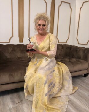 Celia Ireland Instagram - We won! So proud of this show, this amazing cast, crew, writers, directors, all depts, a really grand joy to be part of!! Thanks to all you beautiful fans, your love, your constancy! Now to the party #wentworth #foxtel #tvweeklogies #LizTheBird @collezionesantina