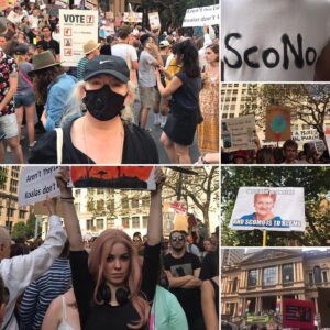 Celia Ireland Instagram - Sydney’s response to Australia burning. Things clearly need to change. I’m in there wearing my @cambridgemask helping with my old lungs! Love to all and see if we can ALL make a little difference everyday to use less, less electricity, less water, less crap that we don’t need. Things need to change