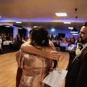 Celia Pacquola Instagram - They bloody did it. My last bestest friend got married and it was so wonderful and silly and I cried and laughed and danced heaps. Congratulations @damianpaulgibson and @kellyfastuca (also the greatest for wearing sneakers to her wedding so I could too) Also hot goss I went home with the photographer 😘😘😘😘 @daramunnis 📸. HMU @meg.cole.man & @monicapmakeup ❤️ Oh and got my dress second hand from @rackitclub Great idea and I got a bargain x