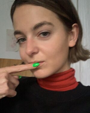 Celine Buckens Instagram - lockdown from the pov of my radically overgrowing acrylic nails