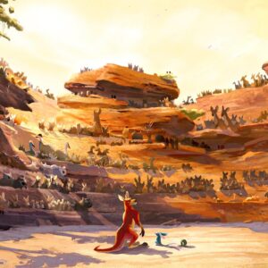 Celine DaHyeu Kim Instagram - Throwback on some Larrikins stuff. This was my very first painting I did as a visdev trainee 👀 Paul Duncan was my mentor back then and did the initial concept for this and my task was to paint a different view of it! #Visualdevelopment #Celinekim