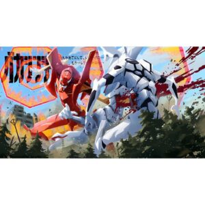 Celine DaHyeu Kim Instagram - I watched Evangelion on Netflix :) #evangelion #netflix #celinekimart #celinekim #asuka #eva02