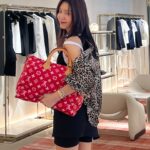 Chae Jung-an Instagram - 오늘의 굉대승천!! 사랑하는 친구들일까? 아님… 가방일까?🤣