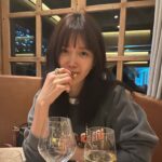 Chae Jung-an Instagram - 졸려도 저녁은 꼭 먹고자기🐼 시차적응 완벽 ㅋ