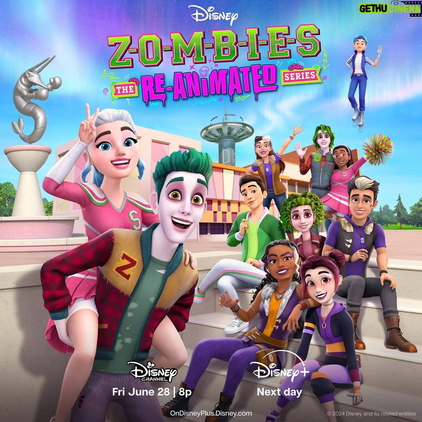 Chandler Kinney Instagram - plot twist: we’re going ANIMATED! 🕺🏻 our Zombies world just. keeps. growing!!!!!!!!!! #ZOMBIESReanimated premieres June 28th at 8p on @disneychannel, and then available on @disneyplus the next day!!! awooooooooo!!!
