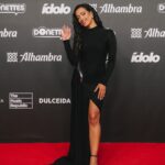 Chanel Terrero Instagram – Ayer fue una noche increíble en @premiosidolo 🌹✨ 
@dulceida ets gran amiga🔥
 
Stylist: @cristinamalcorra 
Makeup @maybelline_es #publi 
MUAH @rachelplaisir 

@tintatontastories 
@njc_creative 

@davidkomalondon 
@osbvintage 
@mascaro_official 
@ermesdance