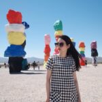 Chanidapa Pongsilpipat Instagram - Las Vegas 🇺🇸 นี่ร้อนไฟลุกมากนะไม่ต่างจากไทย 🔥 แต่เค้าเป็นร้อนแห้งแสบผิวไม่เหนียวตัว แขนท่อนล่างดำหมดละ เปลี่ยนการแต่งตัวแทบไม่ทัน 🥵 #sevenmagicmountains #lasvegas #nevada #USA #ChaniInUSA #RicohGRIII #gucci #valentino