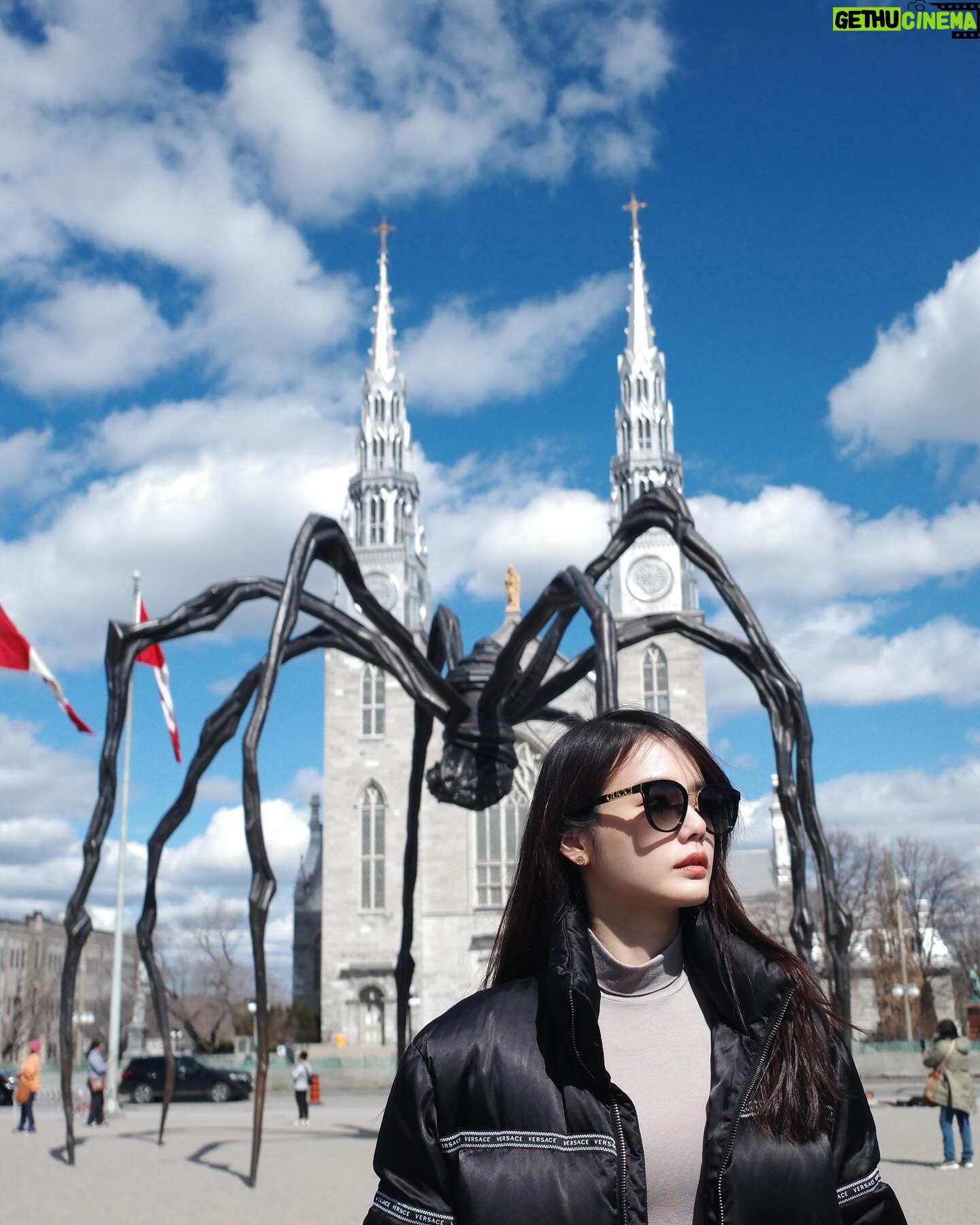Chanidapa Pongsilpipat Instagram - 🕷️⛪️🌤️ #nationalgalleryofcanada #notredamecathedralbasilica #ottawa #captipalcityofcanada #canada #ChaniInCA #RicohGRIII #versace #gucci #toryburch