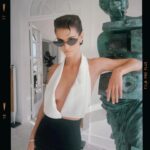Charlbi Dean Instagram - Thank you my dear friend @elimizrahi for dressing me for my first @amfar I was shaking in me wee boots but you made me look cool and confidant as always @monotofficial 💋💋