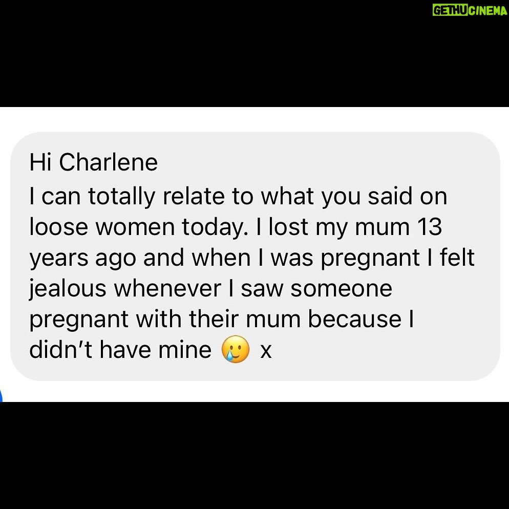 Charlene White - 4.2K Likes - Blown away by so many messages about today’s @loosewomen… the emotions took me by surprise as I was talking. But I guess that’s the point really, grief can hit without warning. And I’m pleased so many of you understood and could emphasise with the feelings of jealousy.
And thanks to my Loose family for all the hugs in the ad break ❤️. Talking honestly and openly is what we do, and I hope it helps with anyone also on this crazy grief journey xx