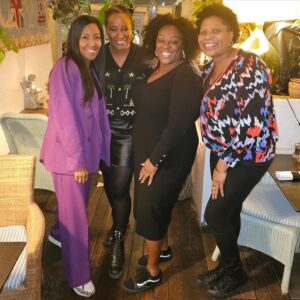 Charlene White Instagram - Vibes. Friendship. Bad Behaviour. Banter. Sisterhood. Family.

(and a member of the public mixing us up 👀)

@1judilove 
@brendaedwardsglobal 
@angellicabell